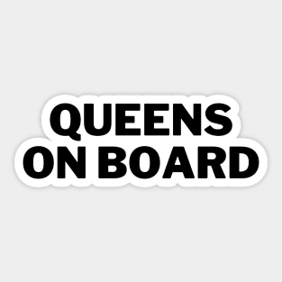 Chess Queens On Board Sticker